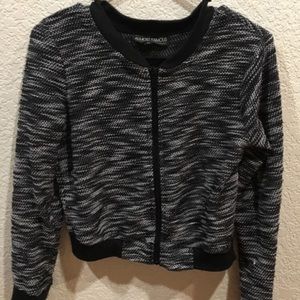 Black & White Garter Stitch Jacket